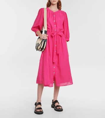 Emerson cotton and silk midi dress | Velvet