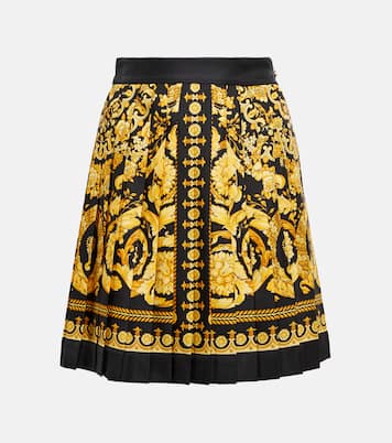 High-Rise-Minirock Barocco aus Seide | Versace