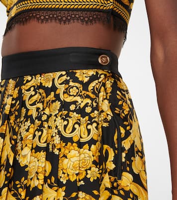 High-Rise-Minirock Barocco aus Seide | Versace