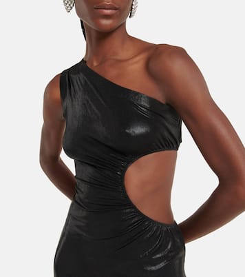 One-Shoulder-Robe Sunburst aus Lamé | Norma Kamali