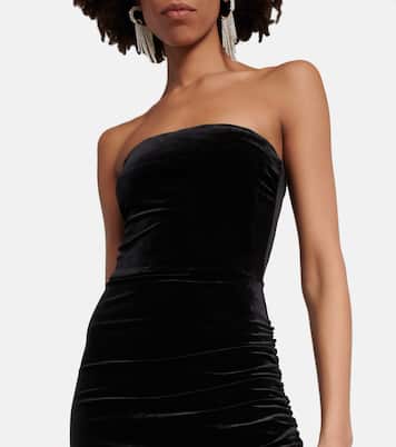 Strapless asymmetrical midi dress | Norma Kamali