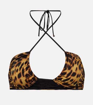 Printed halterneck bikini top | Stella McCartney