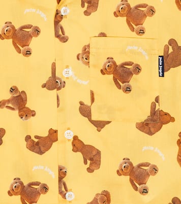 Printed cotton bowling shirt | Palm Angels Kids