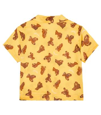 Printed cotton bowling shirt | Palm Angels Kids