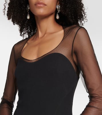 Abito lungo da sposa in crêpe | Safiyaa