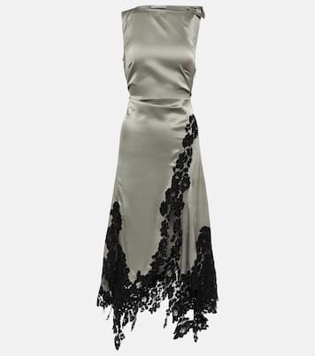 Abito midi in raso con pizzo | Acne Studios