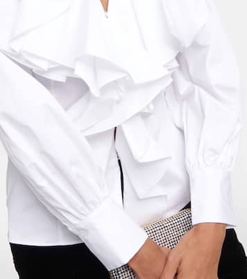 Ruffled cotton shirt | Oscar de la Renta