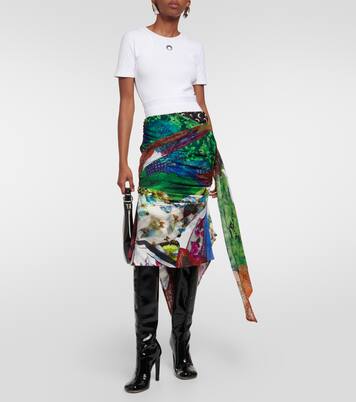 Gonna midi in jersey drappeggiato | Marine Serre