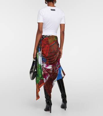 Gonna midi in jersey drappeggiato | Marine Serre