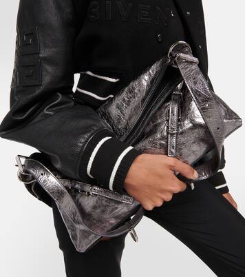 Borsa a spalla Voyou Medium in pelle metallizzata | Givenchy