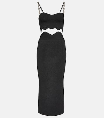 Marina Wave crop top and midi skirt set | Galvan
