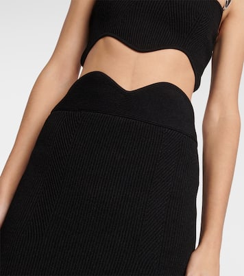 Marina Wave crop top and midi skirt set | Galvan