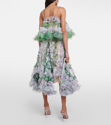 Embellished tulle crop top | Susan Fang