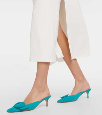 Mules Portofino 55 en daim | Gianvito Rossi