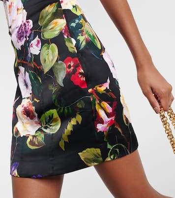 Floral satin corset minidress | Dolce&Gabbana