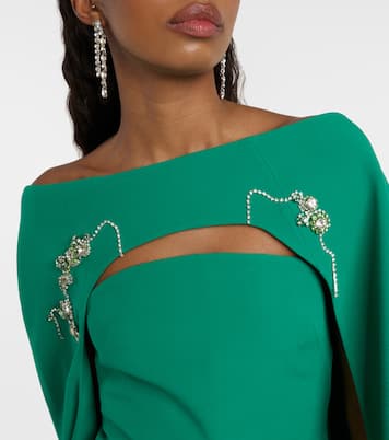 Vestido Rowan Manorel con capa y adornos | Safiyaa