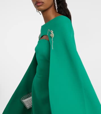 Vestido Rowan Manorel con capa y adornos | Safiyaa