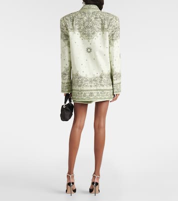 Matchmaker printed linen blazer | Zimmermann
