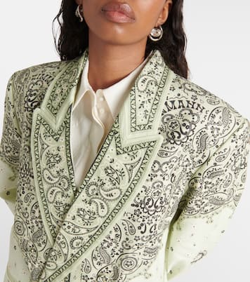 Matchmaker printed linen blazer | Zimmermann