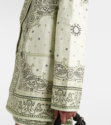 Matchmaker printed linen blazer | Zimmermann