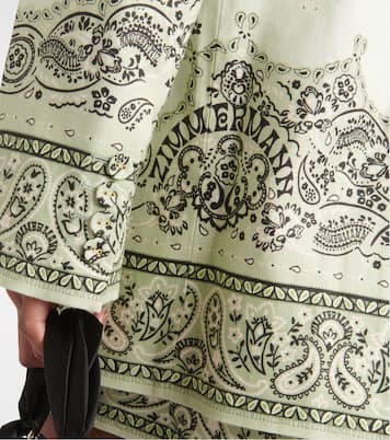 Matchmaker printed linen blazer | Zimmermann