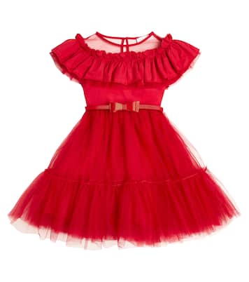 Kleid Abito Con Gala mit Tüll | Monnalisa