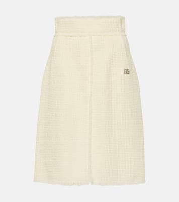 Falda midi de tweed de mezcla de lana | Dolce&Gabbana