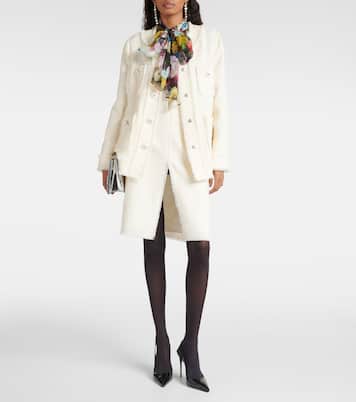 Falda midi de tweed de mezcla de lana | Dolce&Gabbana