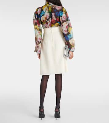 Falda midi de tweed de mezcla de lana | Dolce&Gabbana