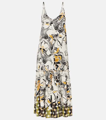 Printed satin maxi dress | Dries Van Noten