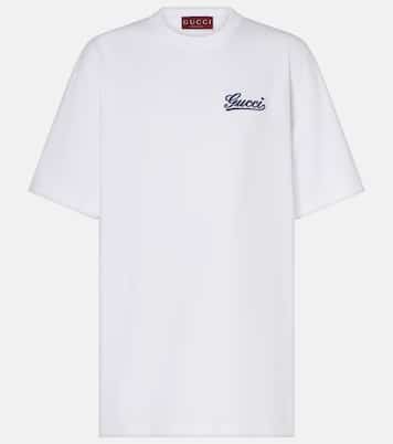 T-shirt in jersey di cotone con logo | Gucci