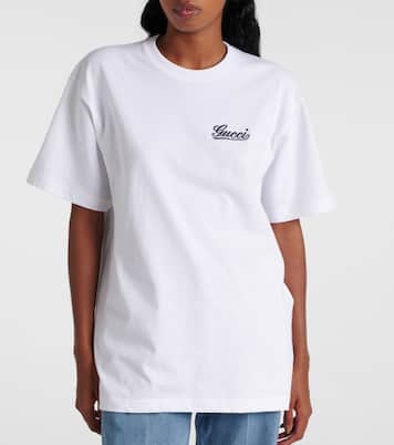 T-shirt in jersey di cotone con logo | Gucci