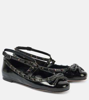 Ballerinas Rockstud aus Lackleder | Valentino Garavani