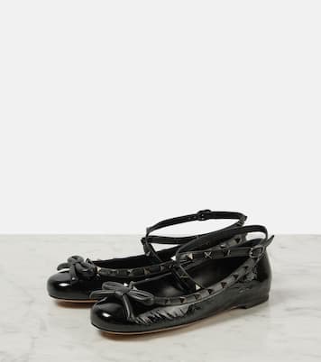 Ballerinas Rockstud aus Lackleder | Valentino Garavani