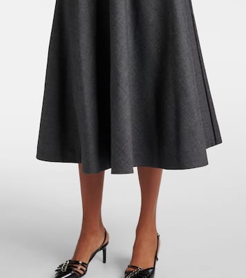 Jupe midi en laine | Gucci