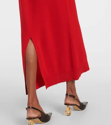 Draped asymmetric wool-blend dress  | JW Anderson