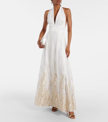 Abito lungo in misto cotone | Elie Saab