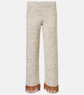 Dreamscape fringed wool-blend pants | Alanui