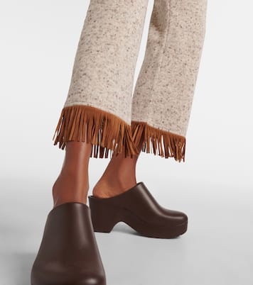Dreamscape fringed wool-blend pants | Alanui