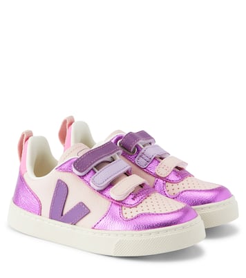 Baskets V-10 en cuir métallisé | Veja Kids