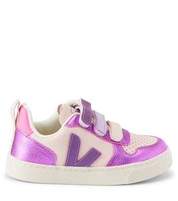 Baskets V-10 en cuir métallisé | Veja Kids