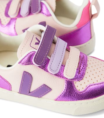 Baskets V-10 en cuir métallisé | Veja Kids