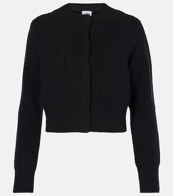 Cardigan cropped in lana e cashmere  | Erdem