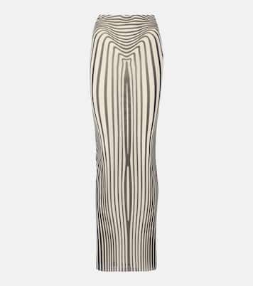 The Navy Blue Body Morphing maxi skirt | Jean Paul Gaultier