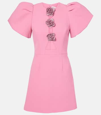 Vestido corto con apliques florales | Rebecca Vallance