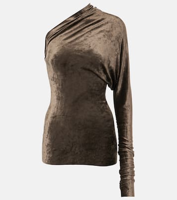 Top monospalla Lilies Diana in velluto | Rick Owens