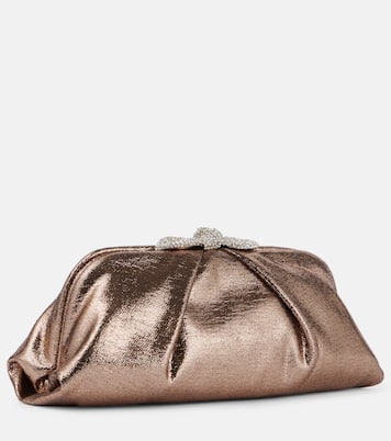 Very Bow Tie embellished satin clutch | Aquazzura