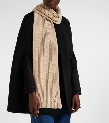 Sciarpa in misto lana a trecce | Gucci