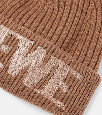 Berretto in misto lana a coste con logo | Loewe