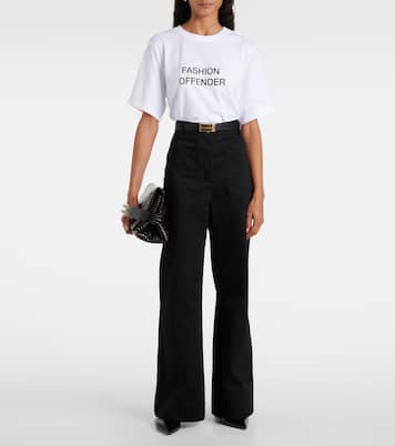 Printed cotton jersey T-shirt | Victoria Beckham